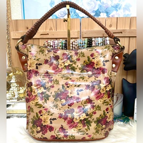 Patricia Nash Vintage Floral Leather Bag with Detachable Crossbody Strap - Picture 3 of 14